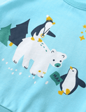 Polar Bear and Penguin Printed Sweatshirt - CCMOM