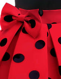 Polka Dot Bow Sleeveless Party Dress - CCMOM
