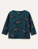 Polka Dot Dinosaur Printed Long-Sleeved T-shirt - CCMOM
