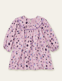 Polka Dot Printed Long-Sleeved Dress - CCMOM