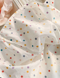 Polka Dot Tulip Embroidered Dress - CCMOM