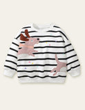 Puppy Appliqu¡§| Sweatshirt + Polka Dot Pants - CCMOM