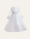 Pure Color Sequins Mesh Party Dress - CCMOM