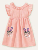 Rabbit Bow Appliqu¡§| Dress - CCMOM