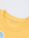 Rabbit Carrot Appliqu¡§| Flower Embroidered Sweatshirt - CCMOM