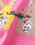 Rabbit Floral Appliqu¡§| T-shirt - CCMOM