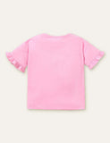 Rabbit Flower Appliqu¡§| T-shirt - CCMOM