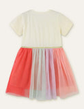 Rabbit Printed Mesh Dress - CCMOM
