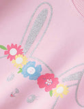 Rabbit Printed Pullover Sweatshirt - CCMOM