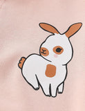 Rabbit Printed Zipper Hooded Coat - CCMOM