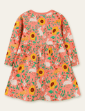 Rabbit Sunflower Printed Dress - CCMOM