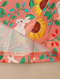 Rabbit Sunflower Printed Dress - CCMOM