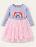 Rainbow Appliqu¡§| Tulle Dress - CCMOM