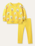 Rainbow Clouds Printed Long-Sleeve Set - CCMOM