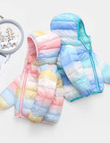 Rainbow Color Warm down Jacket - CCMOM