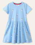 Rainbow Full Printed Dress - CCMOM
