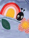 Rainbow Ladybug Appliqu¡§| Long Sleeve Dress - CCMOM