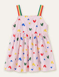 Rainbow Love Printed Dress - CCMOM