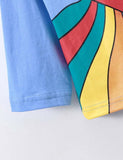 Rainbow Rocket Printed Long Sleeve T-shirt - CCMOM