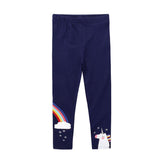 Rainbow Unicorn Appliqu¡§| Leggings - CCMOM