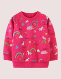 Rainbow Unicorn Printed Sweatshirt - CCMOM