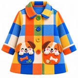 Lucky Sale-Cute plaid dog coat for kids