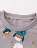 Rocket Planet Full Printed Long Sleeve T-shirt - CCMOM