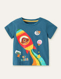 Rocket Rainbow Printed T-shirt - CCMOM