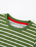 Round Neck Striped Long Sleeve T-shirt - CCMOM