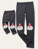 Santa Claus Appliqu¡§| Leggings - CCMOM