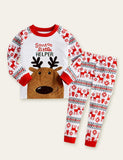 Santa Elk Appliqu¡§| Embroidered Pajamas - CCMOM
