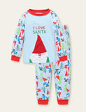 Santa Elk Appliqu¡§| Embroidered Pajamas - CCMOM