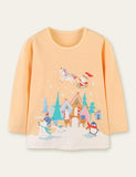Santa Penguin Snowman Printed Long-Sleeve T-shirt - CCMOM