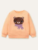 Scarf Bear Appliqu¡§| Sweatshirt - CCMOM