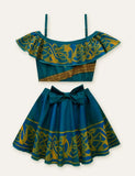 Sea Floral Printed Bow Swimsuit - CCMOM