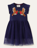 Sequin Bird Mesh Dress - CCMOM