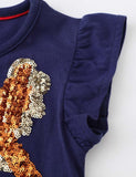 Sequin Bird Mesh Dress - CCMOM