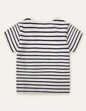 Sequined Unicorn Striped T-shirt - CCMOM