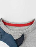 Shark Appliqu¡§| T-shirt - CCMOM