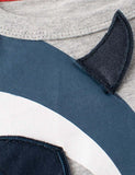 Shark Appliqu¡§| T-shirt - CCMOM