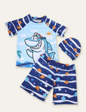 Shark Swim Suit + Cap - CCMOM