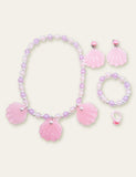 Shell Mermaid Necklace and Earrings Set - CCMOM