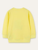 Shy Rabbit Appliqu¡§| Carrot Embroidered Sweatshirt - CCMOM