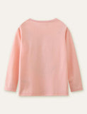 Shy Unicorn Printed Long-Sleeved T-shirt - CCMOM