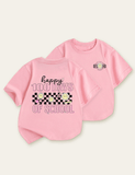 Simple Daisy Printed School T-shirt - CCMOM