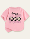 Simple Daisy Printed School T-shirt - CCMOM