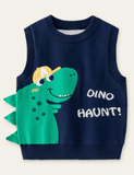 Simple Dinosaur Sweater Vest - CCMOM
