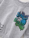 Smiley Letter Printed Sweatshirt - CCMOM