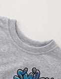 Smiley Letter Printed Sweatshirt - CCMOM