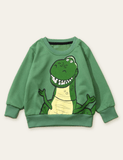 Smiling Dinosaur Printed Sweatshirt - CCMOM